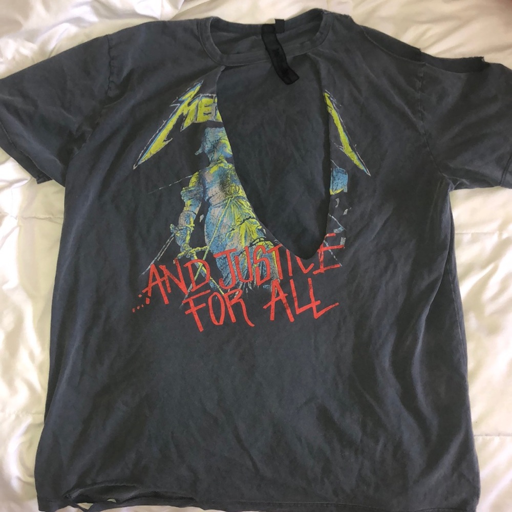 Metallic Designer band tee